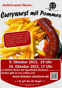 Plakat - Currywurst mit Pommes-HD